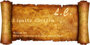 Lipsitz Cirilla névjegykártya